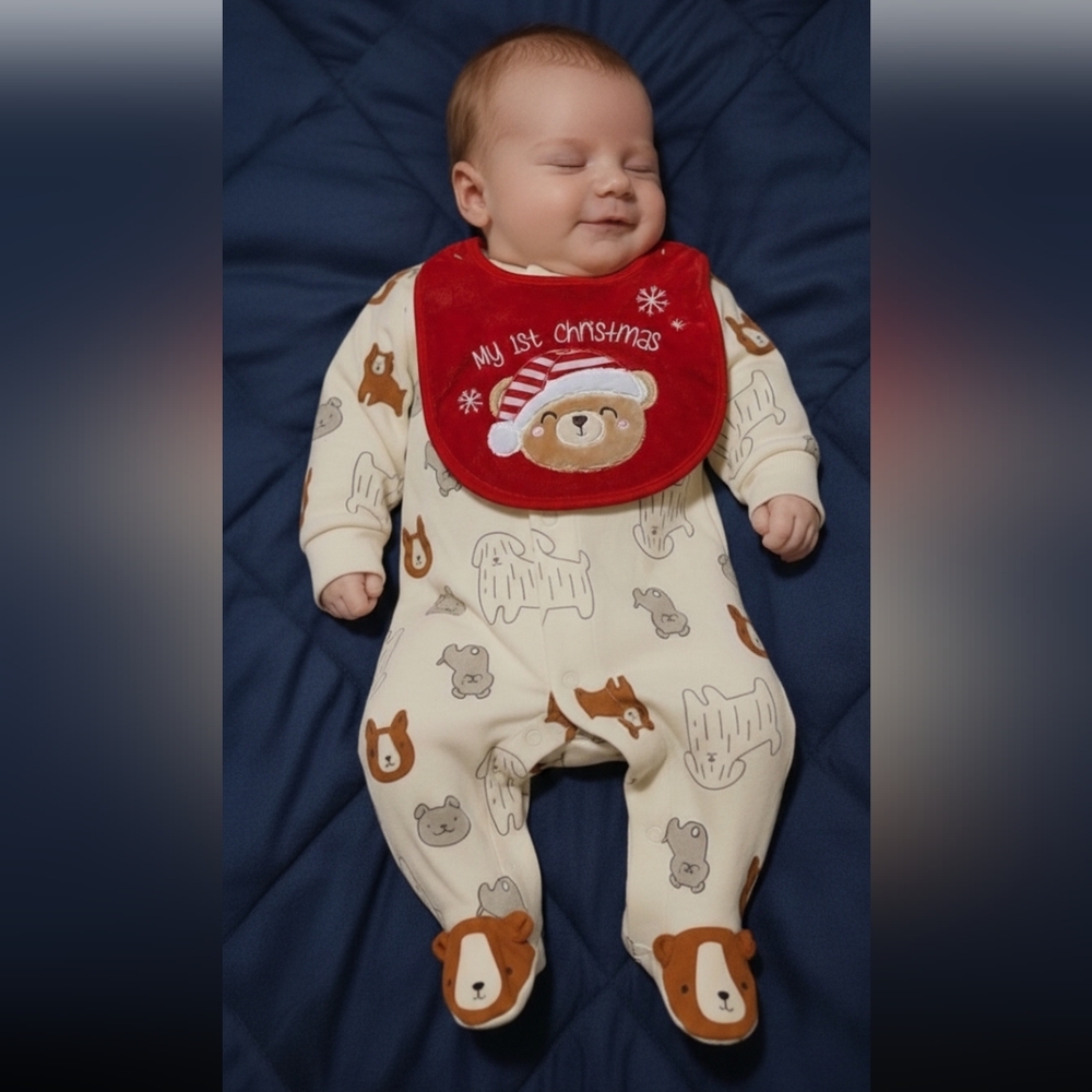 My 1st Christmas Bib